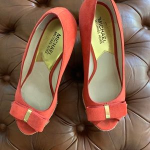 Michael Kors orange suede espadrilles 9.5